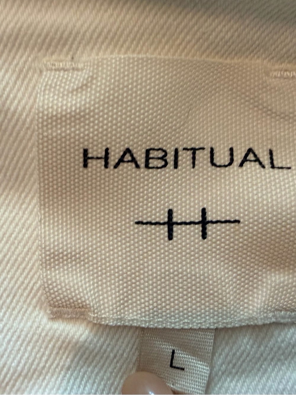 HABITUAL White Denim Dress - Size L